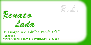 renato lada business card